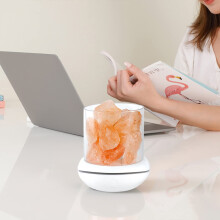 Salt Crystal Night Light & Diffuser 9.8cm USB Aromatherapy Lamp