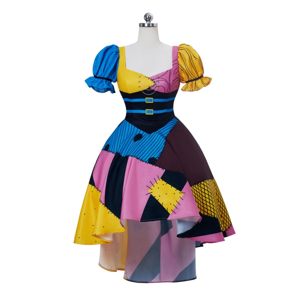 (XS) The Before Nightmare Christmas Sally Cosplay Dress Costume Role Playing Outfit