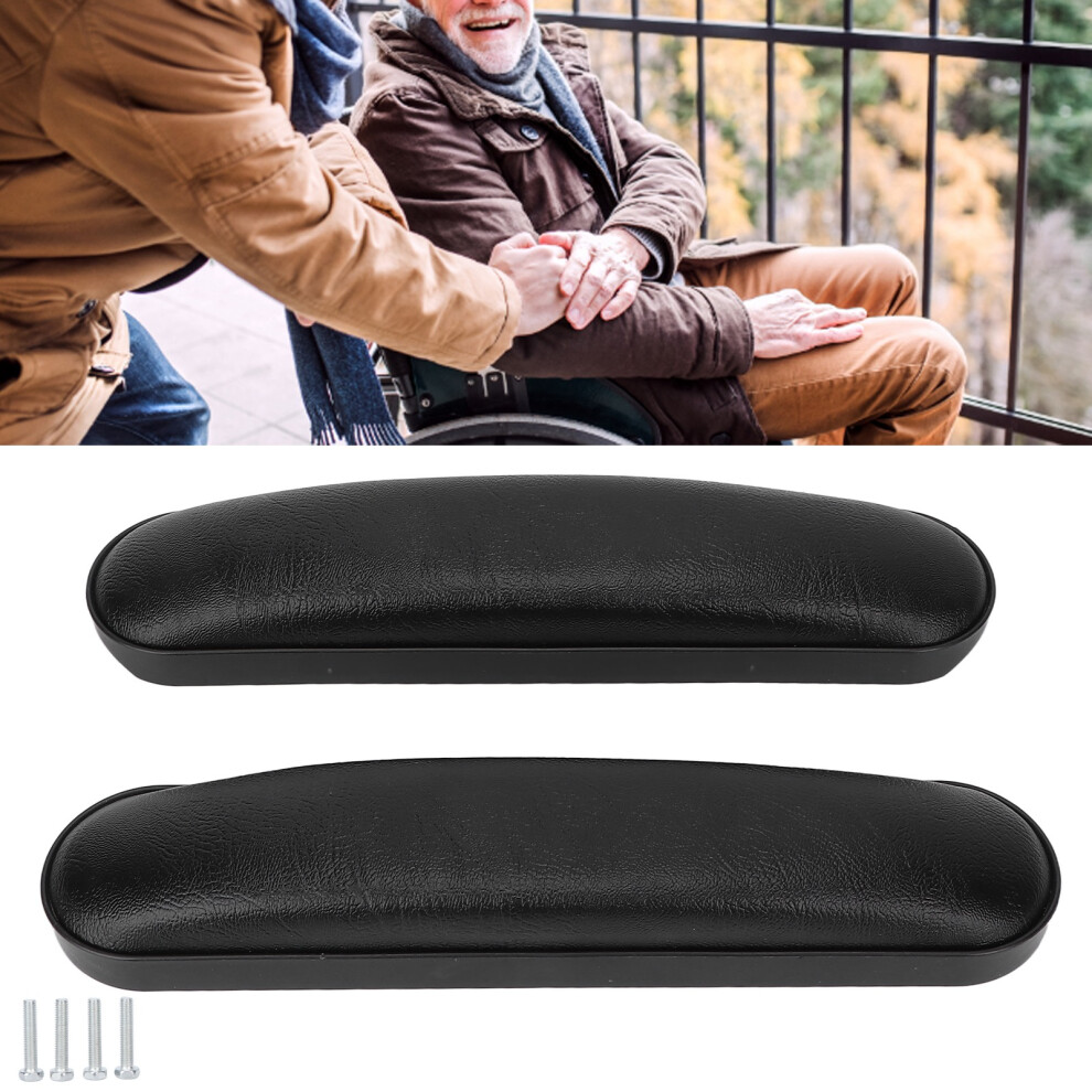Grey 2Pcs Wheelchair Armrest Cover Cushion For Old Man Durable Universal Fit
