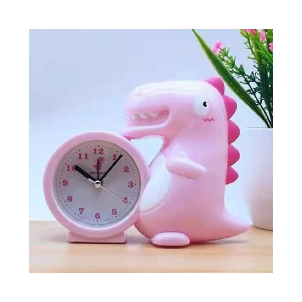 (Pink)Pikachu Peppa Dinosaurio NiñOs Dibujos Animados Dormitorio Reloj Despertador DecoracióN Escritorio-image