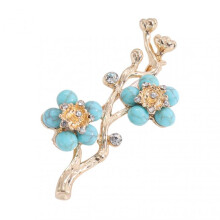 Brooch Corsage Waxing Plum Flower Design Buckle Pin Fixing Anti-oxidation Stylish Attractive Elegant Brooch