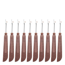 Stitch Unpicker 2Pcs Steel Seam Ripper with Wooden Plastic Handle for Thread Cutting and Stitch Removal Sewing Tool
