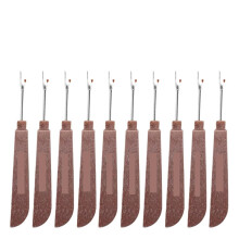 Stitch Unpicker 5Pcs Steel Thread Cutters with Wooden Plastic Handle Seam Ripper for Sewing and DIY Craft Projects