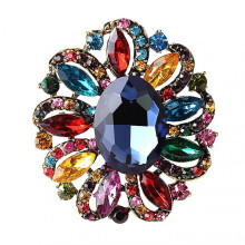 Vintage Dragonfly Brooches Faux Crystal Insect Electroplated Non-fading Brooch Pin Fashion Dress Coat Accessories Cute Jewelry