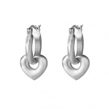 1 Pair Elegant Heart Shape Drop Earrings Matte Finish Copper Dangle Earrings Women Hoop Earrings Jewelry Gift