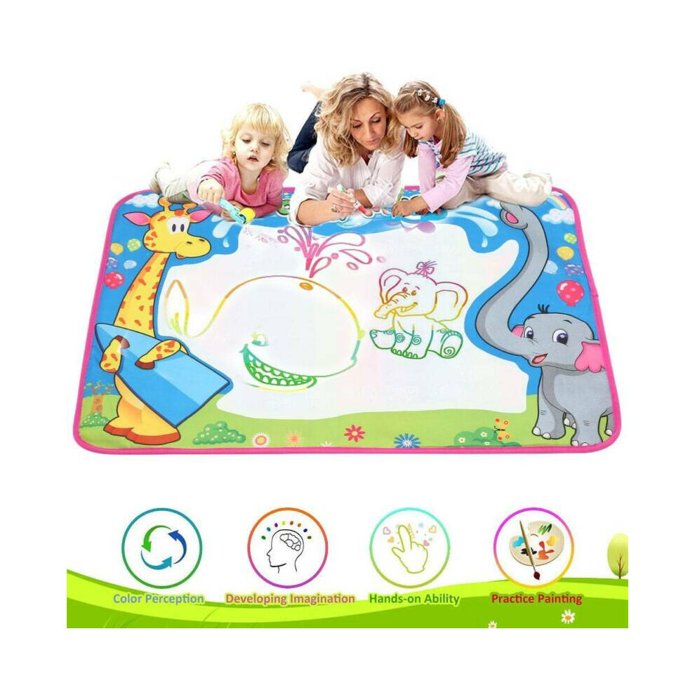 Mat Doodle Aqua Large Magic Water Drawing Painting Writing Mat Board Pad Toy Blue