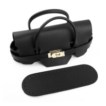 Leather Bag Making Kit for Women DIY Handmade Luxury Handbag with Shoulder Strap Black Crochet Tote Bag Accessories