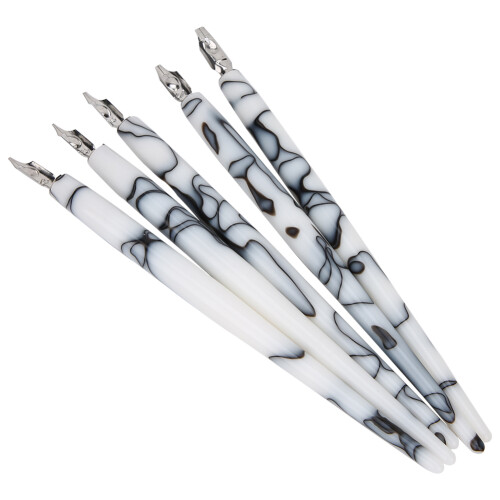 5Pcs Beautiful Acrylic Pen Round Nib Comic Art 1