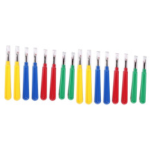 Stitch Unpicker Sewing Tool Set - 12 Plastic Handle Seam Rippers with Cap, Thread Cutter, Random Color, 2 Sets