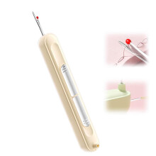 2 in 1 Needle Threader Seam Ripper Tool, Electric Needle Threader for Sewing, Quilting, Knitting, Cross Stitch, Yellow