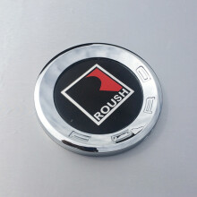 (Roush)Stemma coperchio bagagliaio posteriore Mustang tappo gas logo Ford anniversario cromato 59"