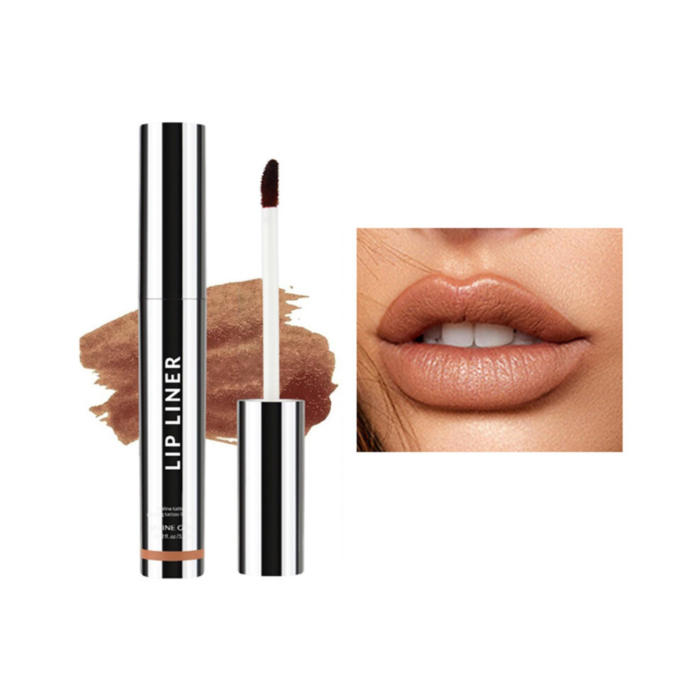 Lip Liner Lip Stain Peel Off, Waterproof Long Lasting Transfer-Proof High Pigmented Color for Women (02, #)