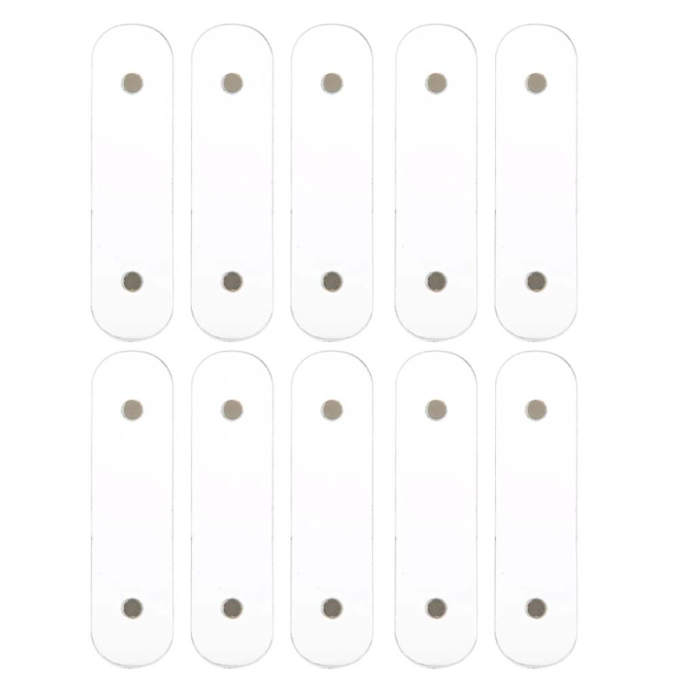 10Pcs Nail Art Acrylic Strip Display Transparent
