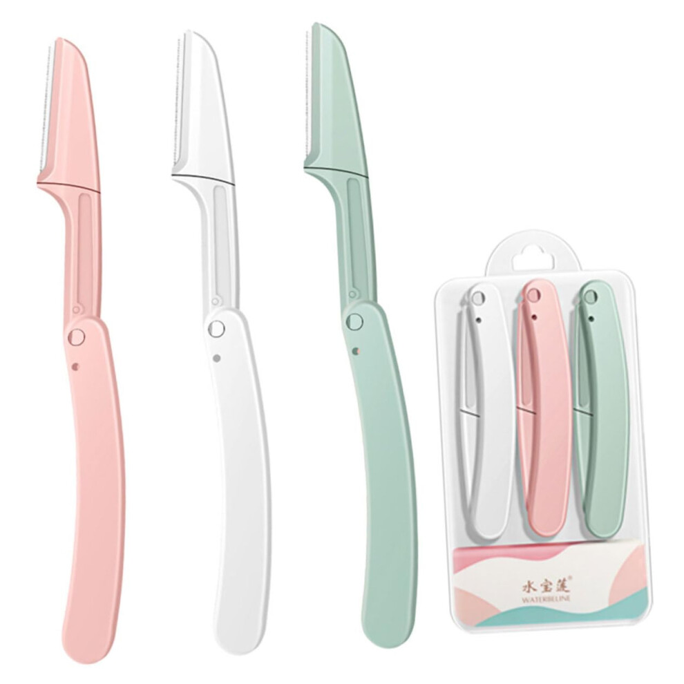 Facial Hair Removal Set for Women - 6-Piece Eyebrow Trimmer, Comb, and Makeup Shaver Tool Kit