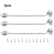 3PCS 10in Cabin Privacy Hook Eye Latch Lock