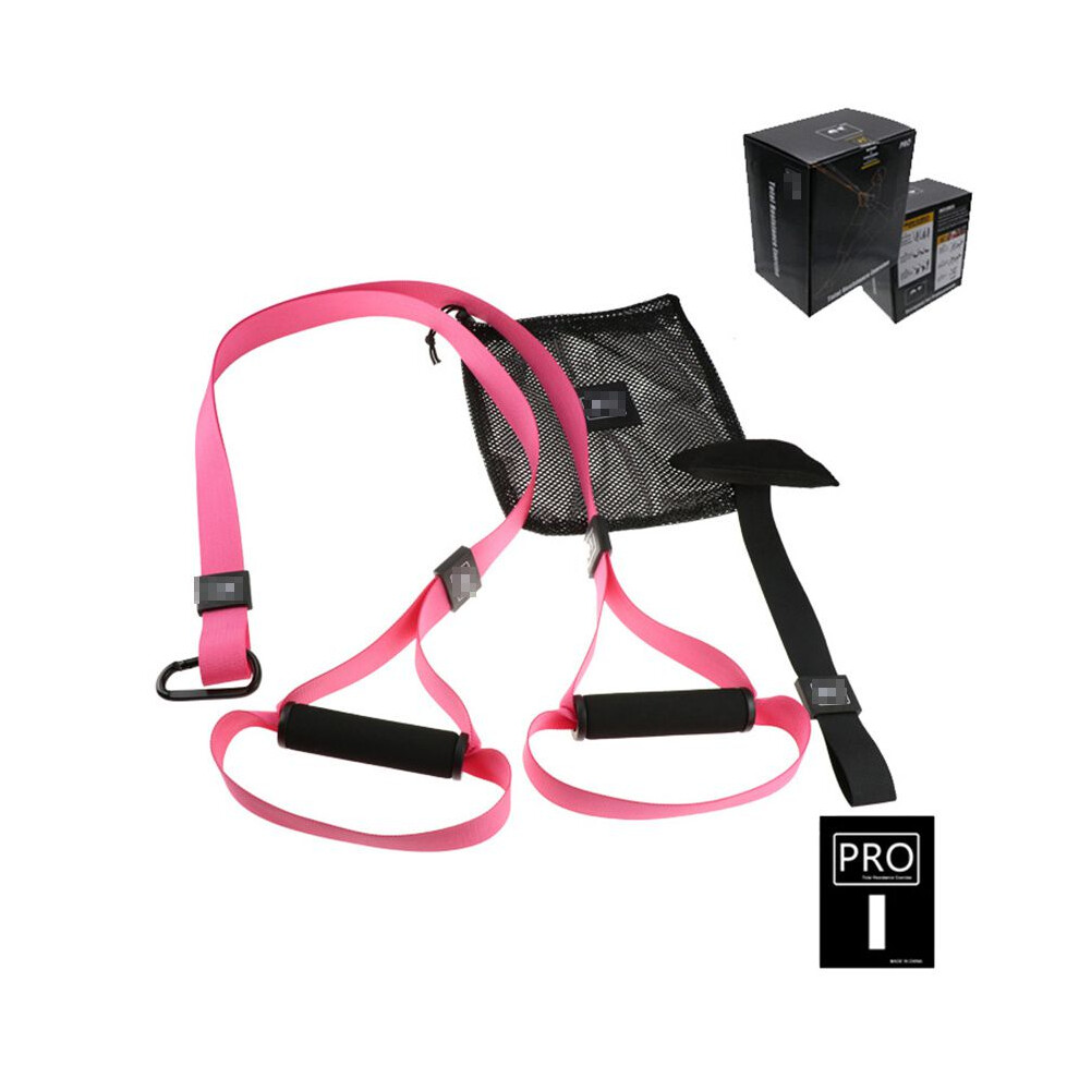 (Pink Pro 1)Gimnasio En Casa SuspensióN Resistencia Entrenamiento De Fuerza Correa Entrenador De Fitness-image