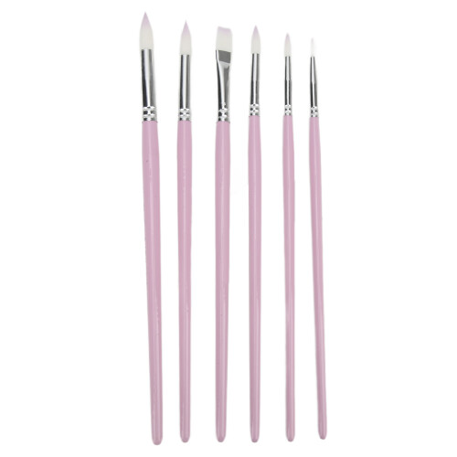 6Pcs Watercolor Brushes, Durable Nylon, Multi-Use Art Supplies 1
