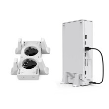 Vertical Cooling Stand Holder for Xbox Series S Console with 2 USB Ports, 3-Speed Fans, and Compatible Accessory Spare Parts