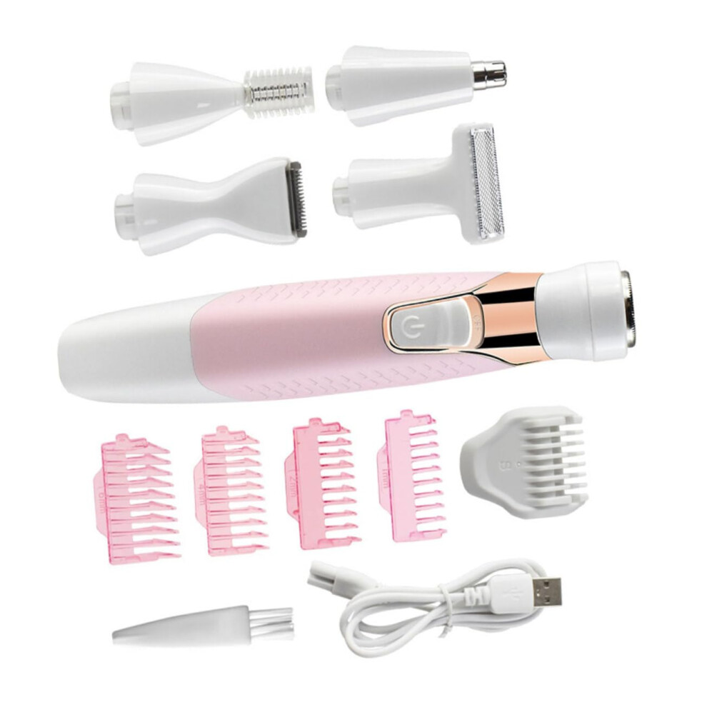 Rechargeable Shaver for Women - Stainless Steel Eyebrow Trimmer with Water Washable Head and Hair Razor Features