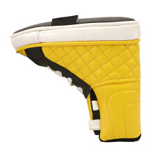 Funny Shoe Shaped PU Leather Golf Putter Headcover Black/Red, 17x13.5cm