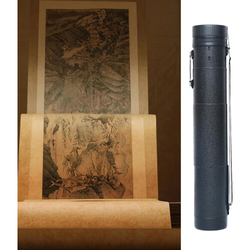 Expandable Poster Tube Telescoping Document Holder with Adjustable Shoulder Strap for Artwork, Drawings, and Maps 1