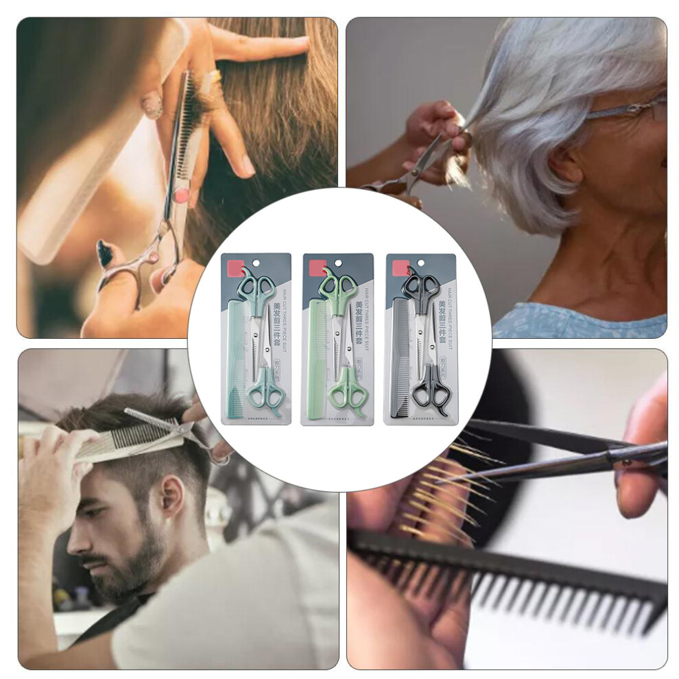 Sharp Stainless Steel Haircut Scissors Set with Comb for Easy Styling