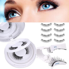Magnetic Eyelashes with Applicator Kit, Natural Look Magnetic Lashes, Easy to Remove, 2 Pairs Style D04