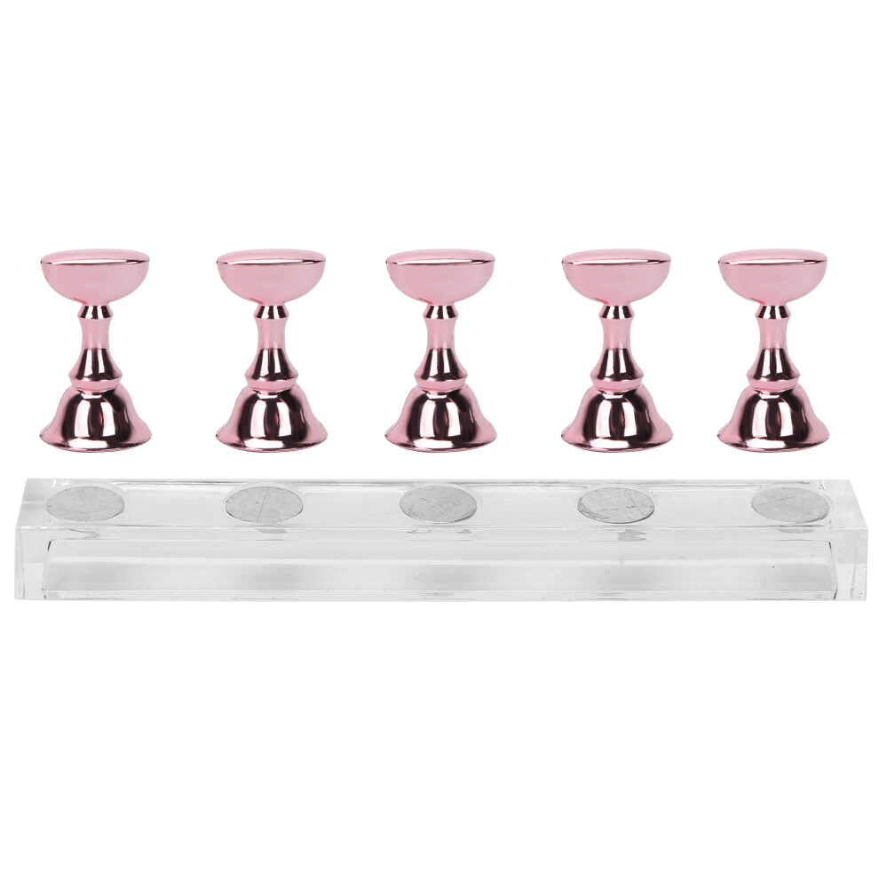 Pink Nail Art Display Practice Stand Magnetic Nail