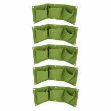 5Pcs Plant Growing Bags Wall Mounted Degradable