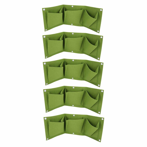 5Pcs Plant Growing Bags Wall Mounted Degradable