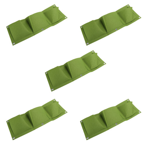 5Pcs Plant Growing Bags Wall Mounted Degradable 1