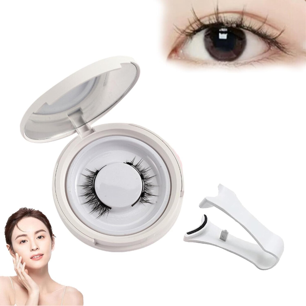 Magnetic Eyelashes No Glue Natural Look Reusable Lashes with Applicator for Easy Application 2 Pairs