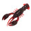 10 Stück Weiche Angelköder Crawdad Köder PVC Garnelen Künstliche Weiche Köder für Barschangeln Dunkelrot A Packung mit Zehn 8