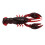 10 Stück Weiche Angelköder Crawdad Köder PVC Garnelen Künstliche Weiche Köder für Barschangeln Dunkelrot A Packung mit Zehn 11