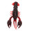 10 Stück Weiche Angelköder Crawdad Köder PVC Garnelen Künstliche Weiche Köder für Barschangeln Dunkelrot A Packung mit Zehn 9