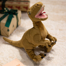 (Raptors,34cm)Peluche dinosaure brachiosaure vélociraptor doux pile courte enfant cadeau