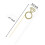 50 Pcs Rose Gold Glitter Assembled Cake Picks Decorations for Wedding 7