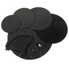 10Pcs Drum Mute Pads Kit Bass Snare Sound Off Muffler EVA Quiet Practice Pad Set Percussion Accessories