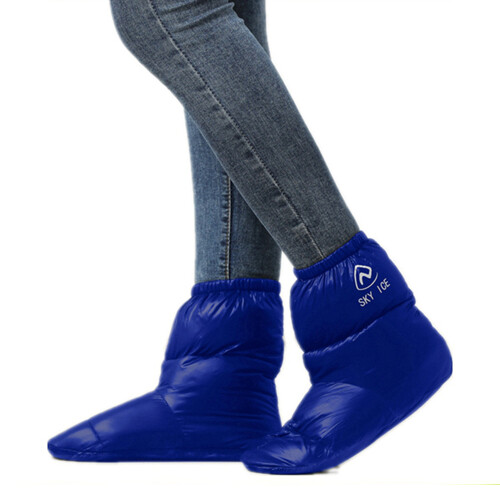 Pantofole in piuma d'anatra M/L Nero Blu Rosso 90-100g 2