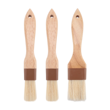 Pastry Brush,Basting Brush for Cooking,Natural Bristle BBQ Oil & Sauce,Wooden Handle Food 3 Pack