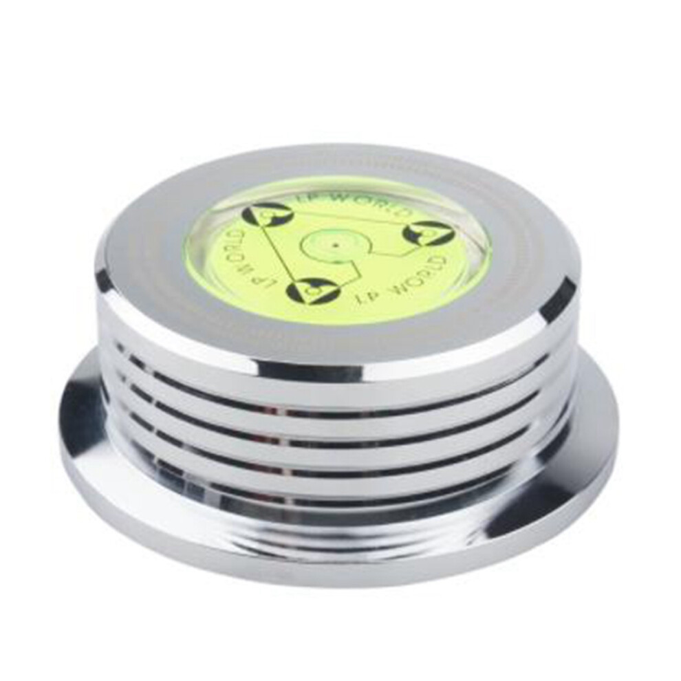 Universal 60Hz Lp Vinyl Record Disc Turntable Stabilizer Aluminum Weight Clamp Silver 4851688033141