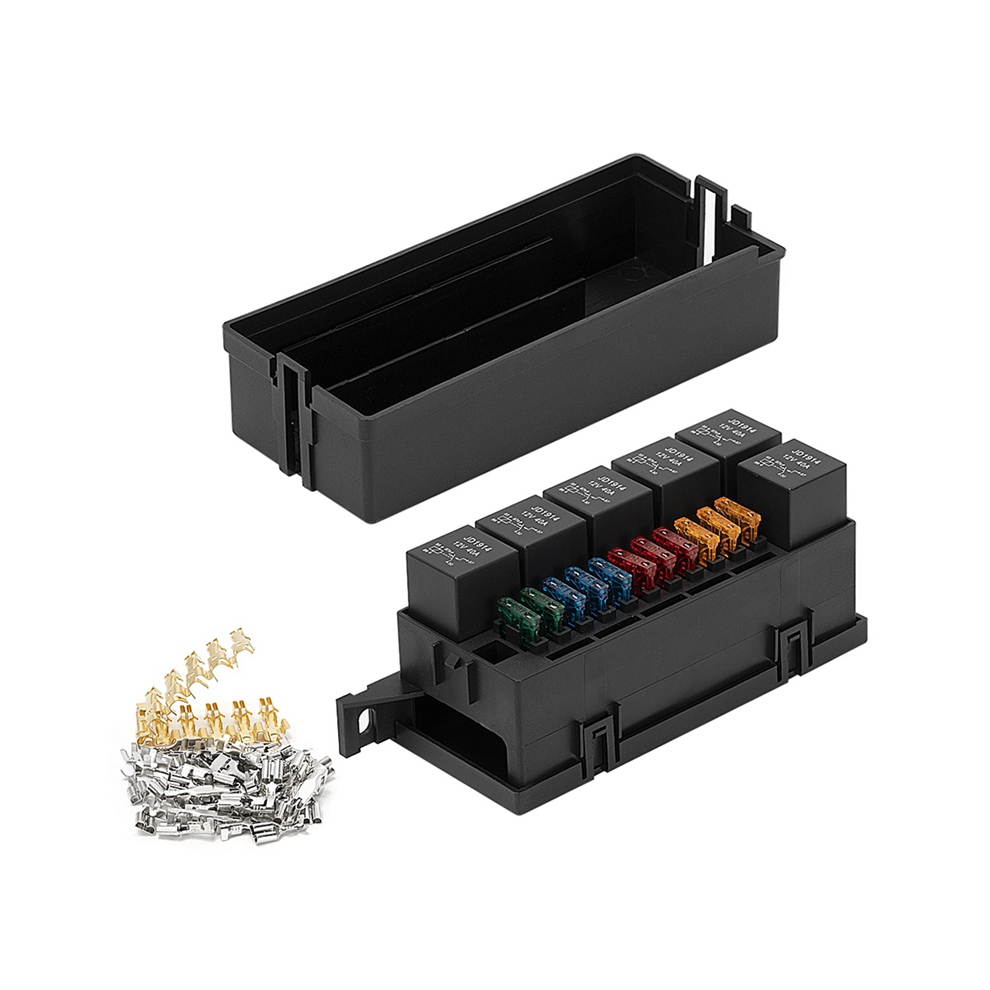 12V Auto 11 Way Fuse Relay Box Block With 5 Pin And Fuses For Automotive Car Marine Truck Trailer Boat 4851688042167