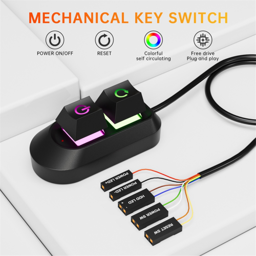 Desktop Computer Switch Button Extension Cable PC Power Mechanical Style A 2
