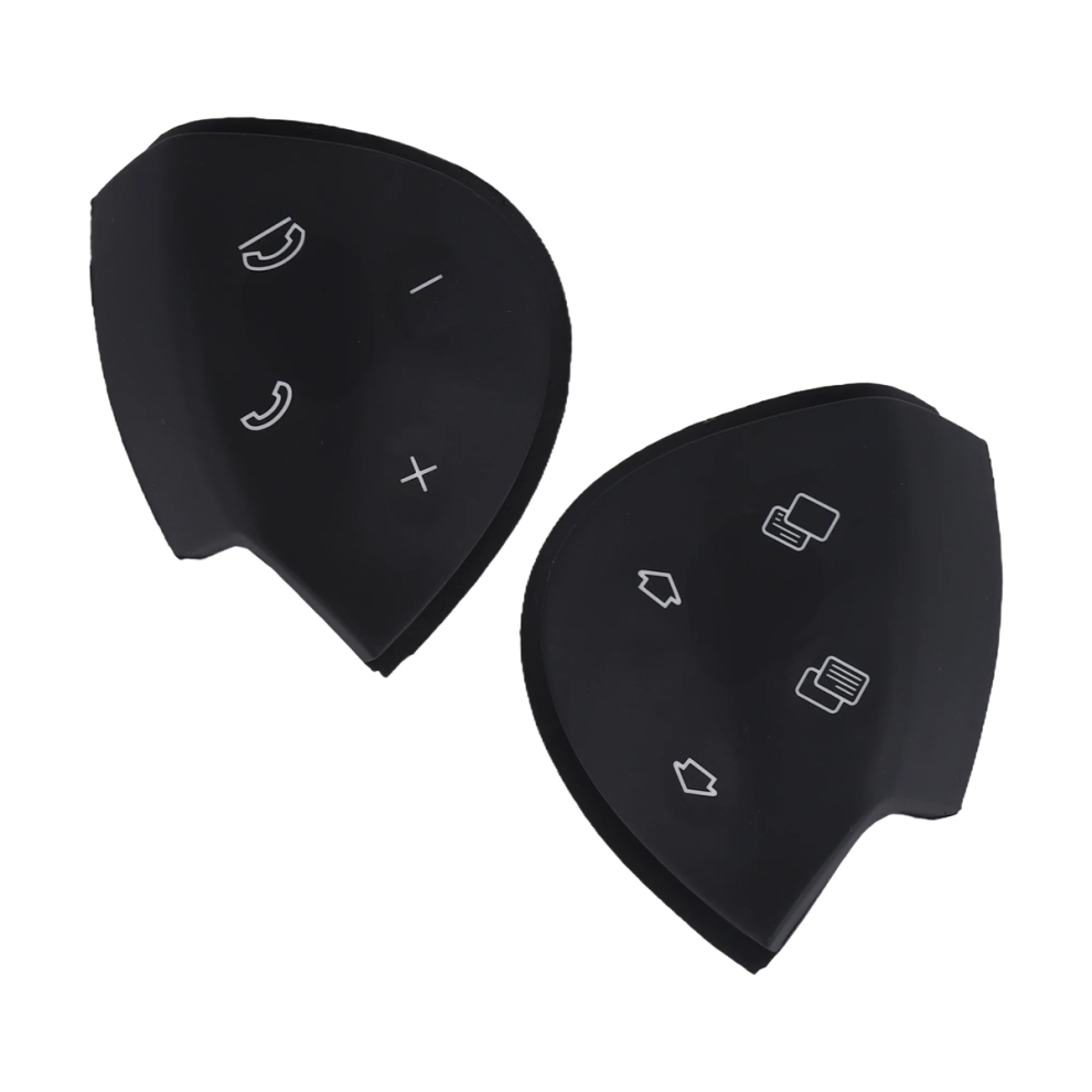 Car Steering Wheel Switch Control Button Trim Cover For E-Class W211 E320 E350 E550 2003-2006 Black 4851688043461