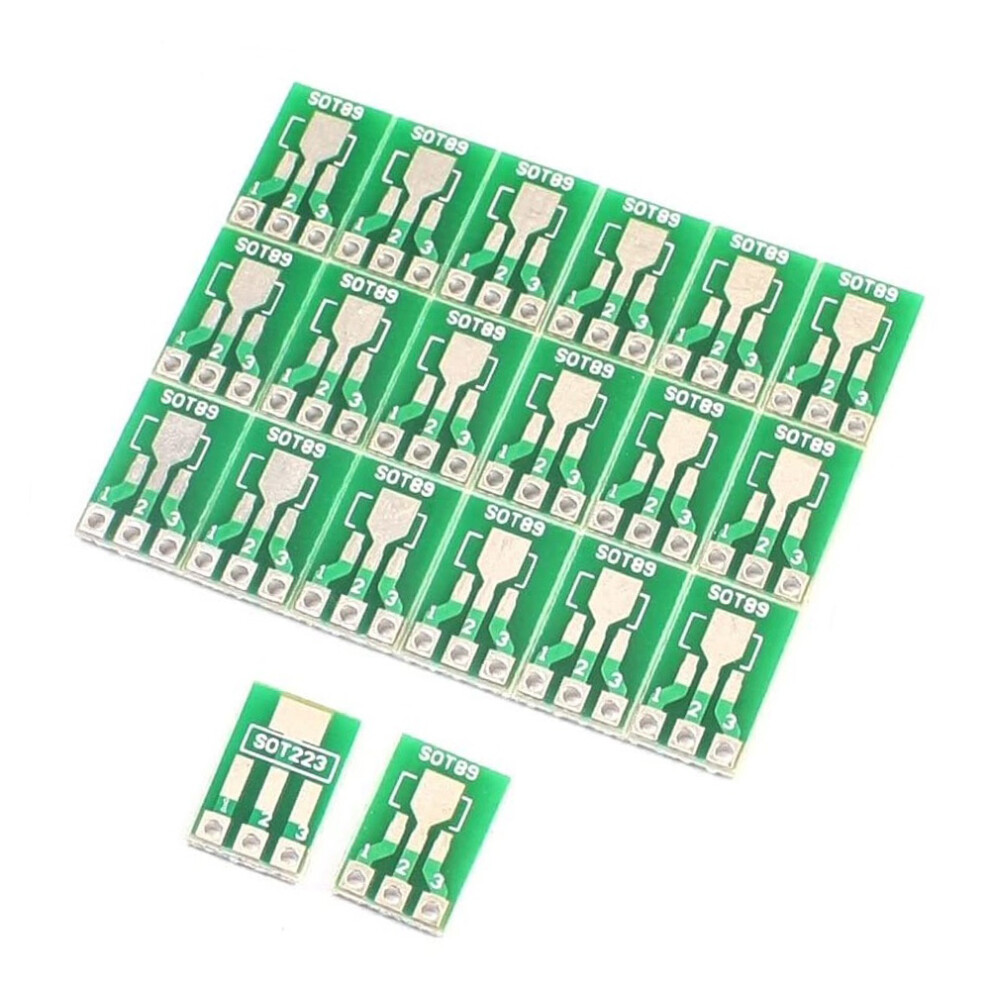 20Pcs Sot89 Sot223 To Dip Pcb Transfer Board Pin Adapter Converter Double Sides 1.5Mm 2.3Mm 2.54Mm Pitch Pinboard 4851688052845
