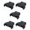 5 Pcs Black Plastic CR2032 Cell Button Lithium Battery Sockets Holder 7