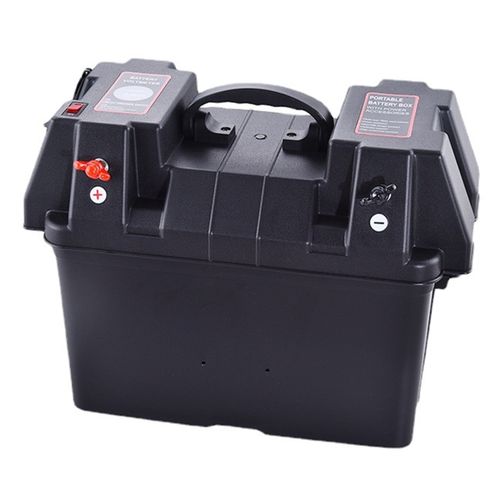 Smart Battery Box, 12V Marine Enclosure, Multi-Port And Circuit Breaker For Trolling Motor, Rv, Tray Box 4851688060604