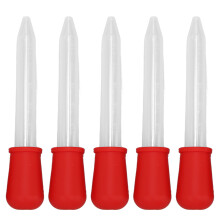 5 piezas 5ml pipetas de transferencia de silicona rojas, 120mm DIY