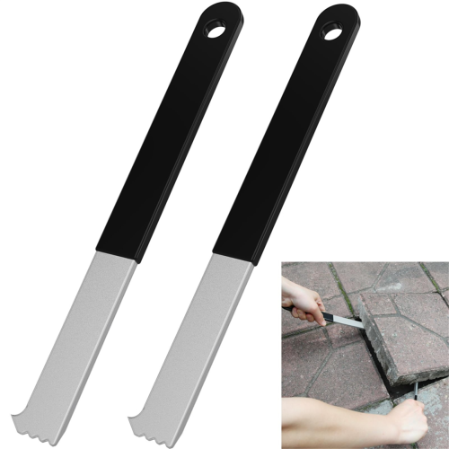 2Pcs Paver Puller, Extractor Tool with Joint Scraper Mini Teeth & Gripper Slots, Removal for Garden 2