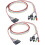 2Pcs Computer Case ATX Power on Off Reset Switch Cable with 2 LED Light Red Green Front Bezel Wire,65cm 2